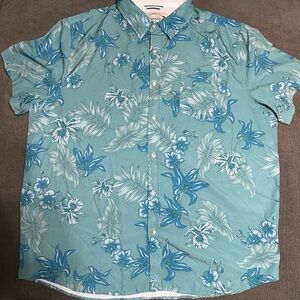 Seapointe XXL island classics made with aloha Tropical Blue Floral Men's Shirt